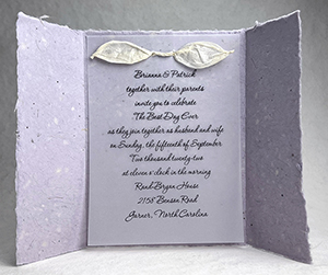 6x9 cotton invitation - printed example