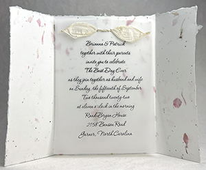 6x9 cotton invitation - printed example