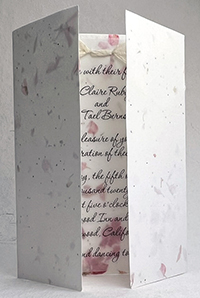 7x10 cotton invitation - printed example