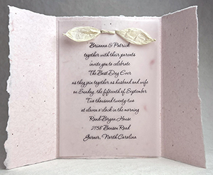 6x9 cotton invitation - printed example