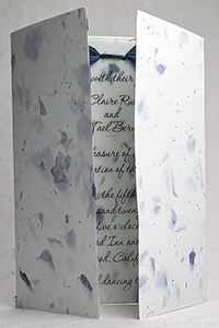 7x10 cotton invitation - printed example