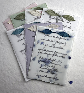7x10 cotton invitation - printed example