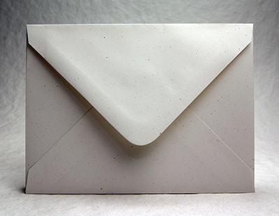 Recycled baronial flap envelope