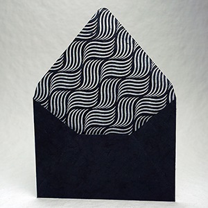 black wave inverted envelope