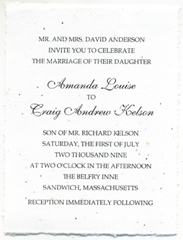 4.5" x 6" Handmade Invitation