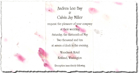 7" x 12" Invitation Package