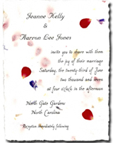 Handmade Invitation with Pressed Heart Flowers