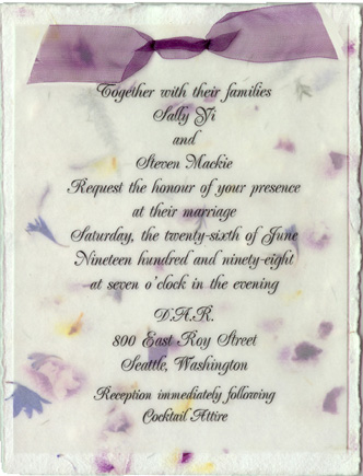 Flower Seed Paper Invitation