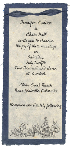Eco friendly Invitation panel that biodegrades and blooms