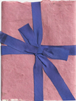 Lotka Rose Wrap with Periwinkle Earth Satin Ribbon