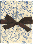 6x9 Blue Garden Wrap With Hanah Silk French Roast
