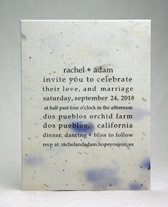 Color Printed Orchid Panel Invitation