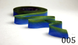 Earth Silk Dyed Ribbon green and blue 005