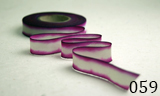 Earth Silk Dyed Ribbon violet, white 059