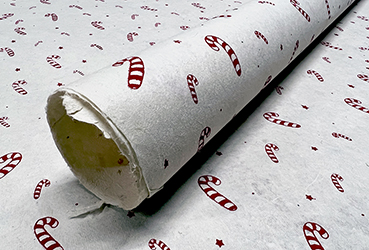 candy cane handmade lotka wrapping paper