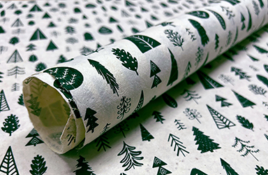 cute trees wrapping paper