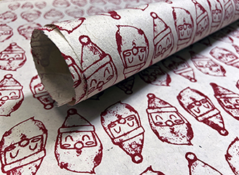 Santa handmade lotka wrapping paper