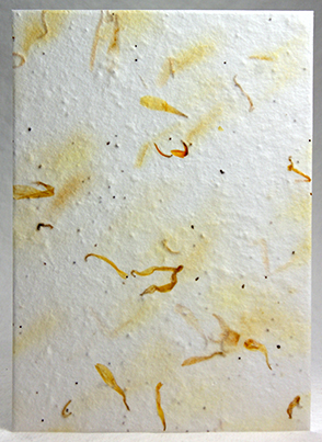 Marigold petal handmade paper