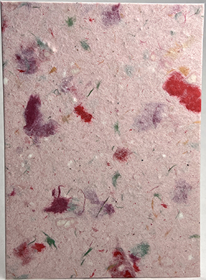 seeds and lotka fibers handmade paper