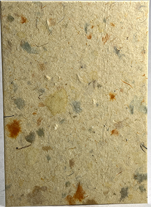 seeds and lotka fibers handmade paper