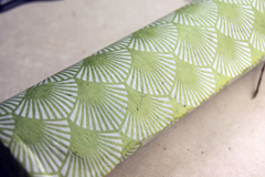 green fan lotka handmade paper